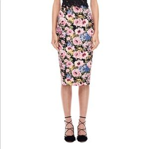 Rebecca Taylor Floral Pencil Skirt great condition